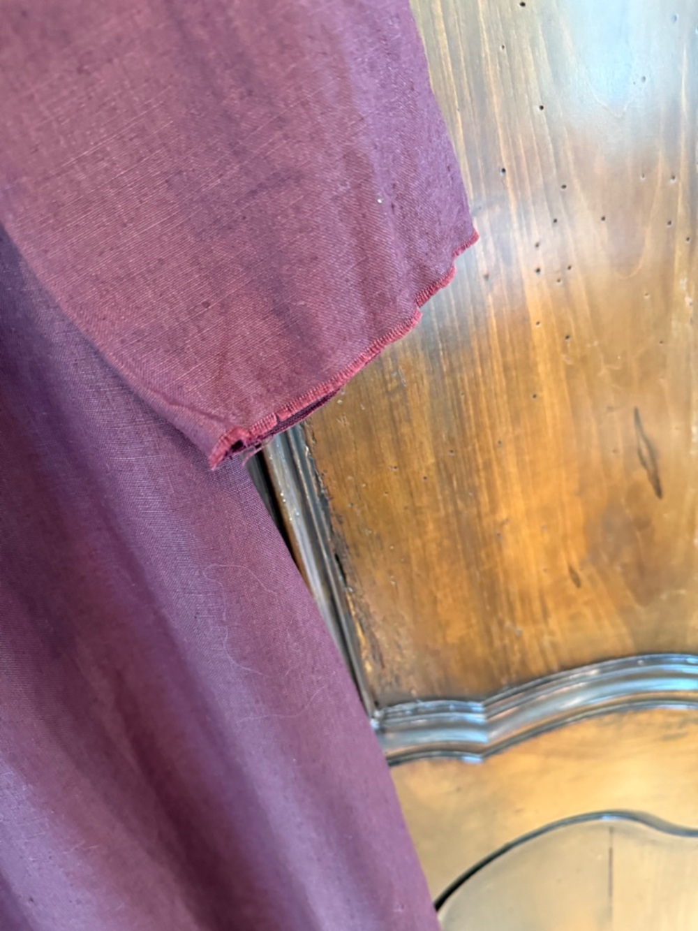 Erica Tanov RYE COTTON CANVAS DRESS in eggplant size 1 (small) - Picture 6 of 9